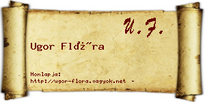 Ugor Flóra névjegykártya